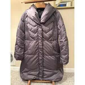 Via Spiga Down Parka Coat Jacket Women’s M Gray